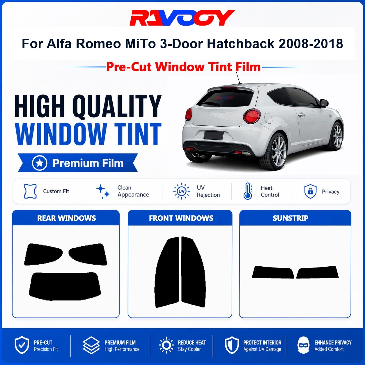 Privacy Screen Protector - Film teinté pour vitres de voiture